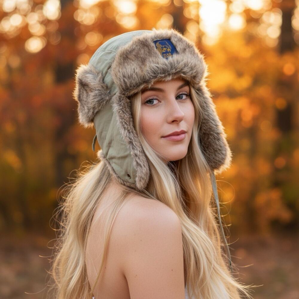 Mad Bomber National Rabbit Hair Fur Nylon Winter Hat Soft Cozy Ear Warmers Large